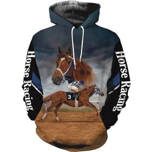 Horse Racing 3D Printed Oversized 6XLUnisex Deluxe Hoodie Sweatshirt Pullover Casual Tracksuit Sudadera Hombre Moletom Masculino