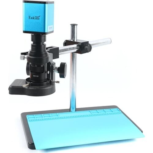 SONY IMX290 HDMI Video Industrial Microscope Camera 200X 500X Zoom C Mount Lens Adjustable Stand For Phone PCB Soldering Repair