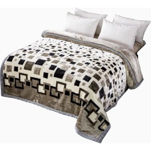 Winter Warm Raschel Blanket Padded Blanket Flannel Coral Fleece Blanket