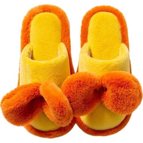 Winter Cotton Slippers Female New Flock Thick Bottom Soft Little Bean Sprouts Men Women Lovers Shoes Indoor Home Ladies Slippers