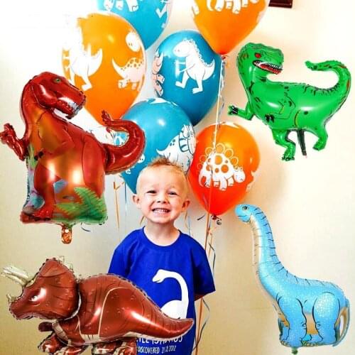 1pcs Tyrannosaurus Raptor Triceratops Dinosaur Large Size Balloon Boy Birthday Party Decoration Baby Shower Helium Balloon