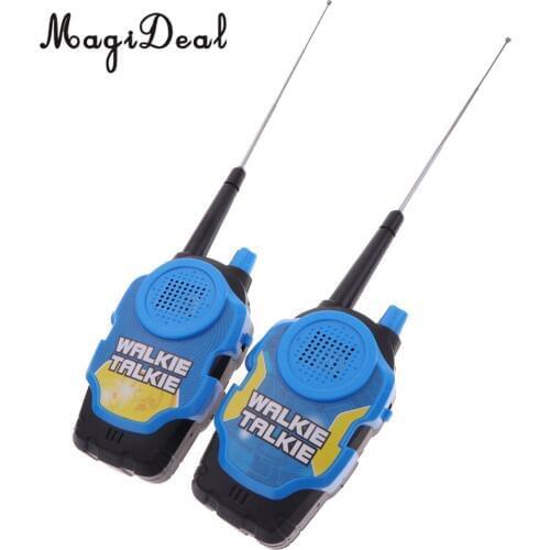 2Pcs Electronic Walkie Talkie Toy Portable Two-Way Radio Interphone Pretend Play Phone Game Outdoor Communication Toys Kids Gift