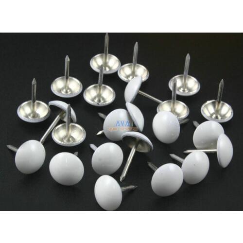 200 Pieces 11x17mm White Upholstery Tacks Nails
