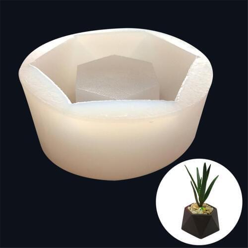 3D Vase Cement Pot Molds Flower Pot Geometric Shape Silicone Mold Handmade Succulent Concrete Mould Aroma Stone Moulds