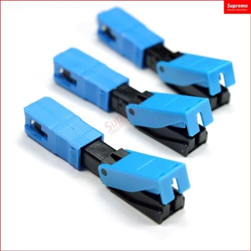 Free Shipping 0.3dB SC UPC Fiber Optic Fast Connector FAST Connector Fiber FTTH Single Mode SM Quick Connector