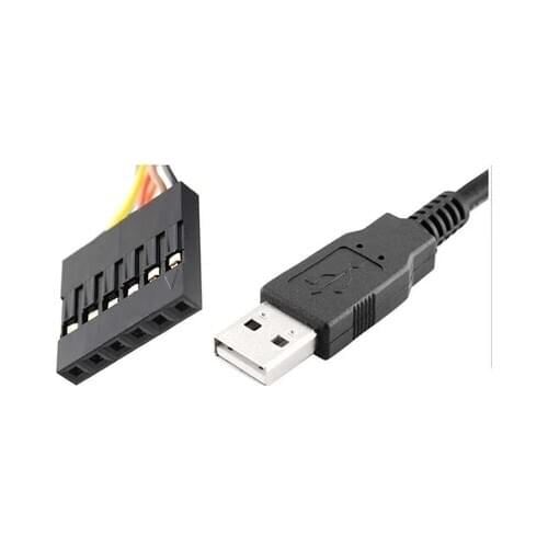 FTDI chip usb to 3.3v TTL UART serial cable, connector end, TTL-232R-3V3 compatible