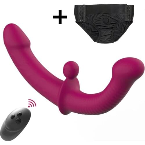 Strapon Dildo Vibrators for Women Double Motor Massage Anal Clitoris Vaginal G spot Gay Adult Erotic Intimate Sex Toy for Couple