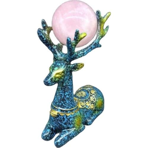 Natural crystal ball decoration stones figurines stand gifts home decor drop Shipping Christmas gift