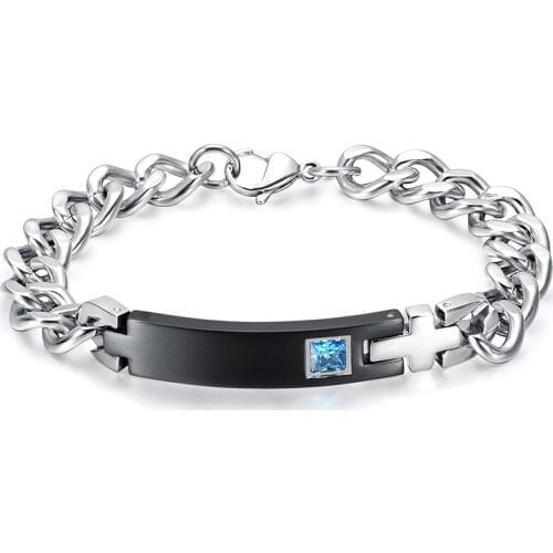 IJB0184 Hot sell Unique Gift for Lovers Couple Bracelets Stainless Steel Bracelets For Women Men Jewelry Cheap Sale