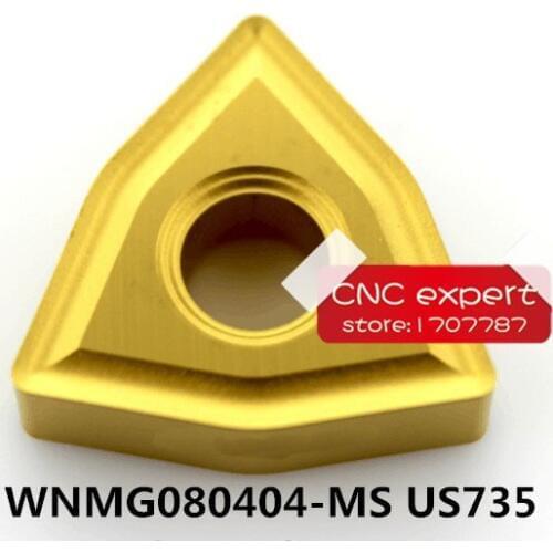 10pcs WNMG080404/WNMG080408-MS US735 ,carbide inserts for MWLNR/WWLNR,Turning Blades for Stainless Steel