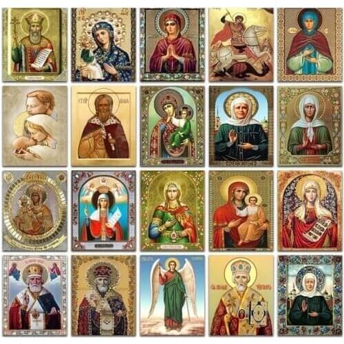 Religion Diamond Painting Virgin Mary Jesus Mosaic Art Embroidery Rhinestone Picture Puzzle Toys Children Gifts Decor Small Size