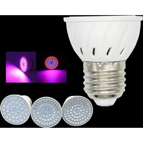 E27 GU10 MR16 Bulb Red+Blue Full Spectrum Led Grow Light 36 54pcs 72pcs Bulb Lamp For Flower Plant vegetables Herbs Hydroponics