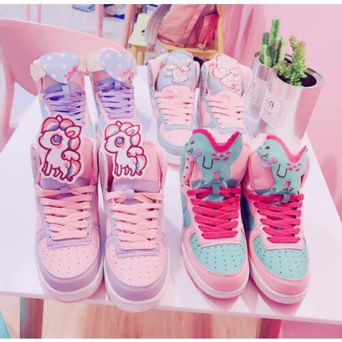 Sweet lolita anime cosplay Anime lolita shoes cartoon mould pink princess women shoes high help student cosplay shoes