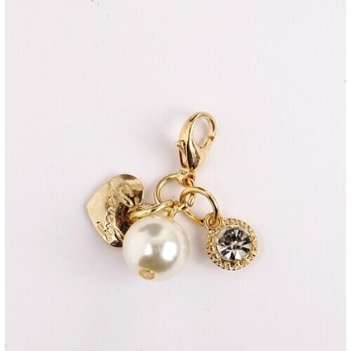 Cute DIY Ear Jewelry Key Chains Accessories Korean Alloy Pearl Love Shell Earrings Material Bracelet Pendant