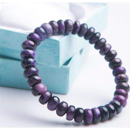 Genuine Purple Natural Sugilite Bracelet 10*5mm Marquise Abacus Bead Stretch Bracelets For Women Female Crystal Bracelet AAAAA