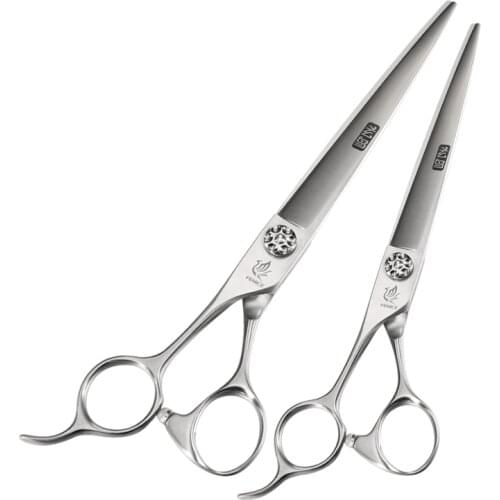 Fenice 7 Inch 7.5 Inch Straight Blade Shears Pet Cutting Scissors for Dog Grooming