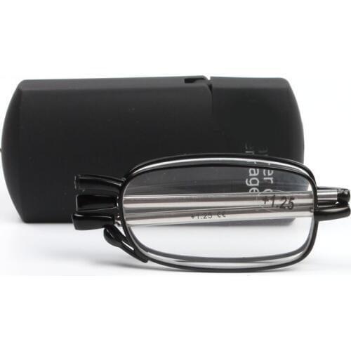 +150 +200 +250 Mens Business Folding Anti Fatigue Reading Glasses High Grade Computer Foldable Pocket Presbyopia Reader