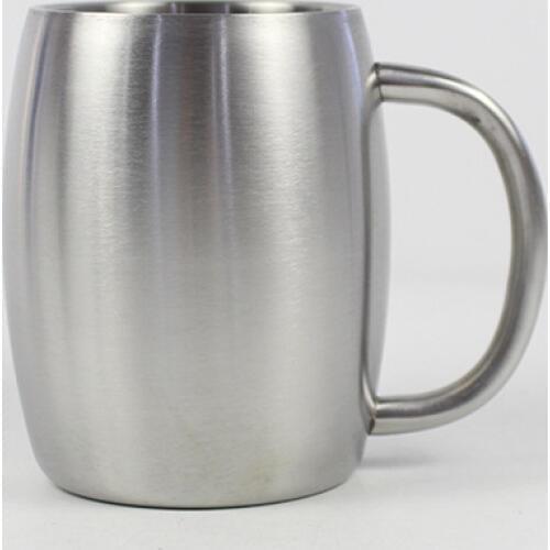 420ml Stainless Steel beer Mug Coffee Cup Double Wall portable Water Mug with handle lin45558