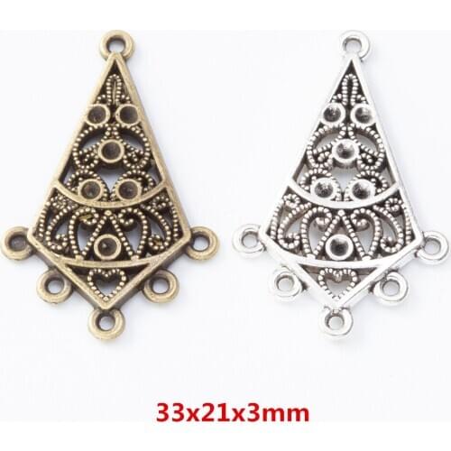 30 pieces of retro metal zinc alloy Multi-hanging connector Pendant for DIY handmade jewelry necklace making 8094
