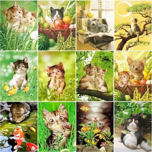 Full 5D Diy Diamond Painting Cat Picture Of Rhinestone Diamond Embroidery Animal Cross Stitch Mosaic Handmade Gifts Home Decor