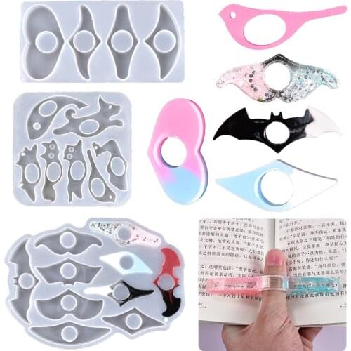 DIY Crystal Mirror Silicone Mold Multi-style Book Ring Reading Tools Rings Mold For Jewelry Making