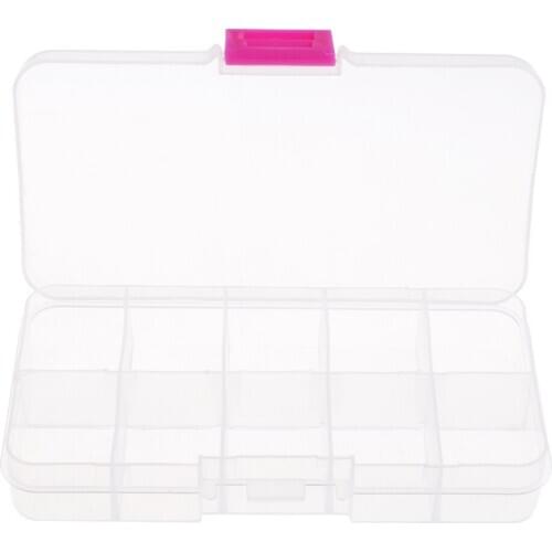 Clear Plastic Jewellery Storage Beads Storage Organiser Case Sewing Tool Box