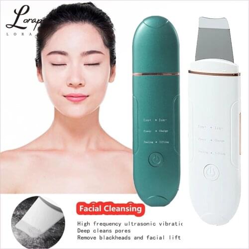 Facial Skin Cleaner Sonic Pore Cleaner Blackhead Wrinkle Removal Scrubber Ion EMS Therapy Vibration Clean Skin Lifting Shovel