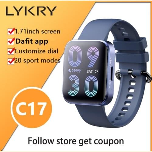 LYKRY 2021 Smart Watch C17 Men Women IP68 Waterproof Long Standby Heart Rate Monitoring Fitness Smartwatches For Xiaomi Huawei