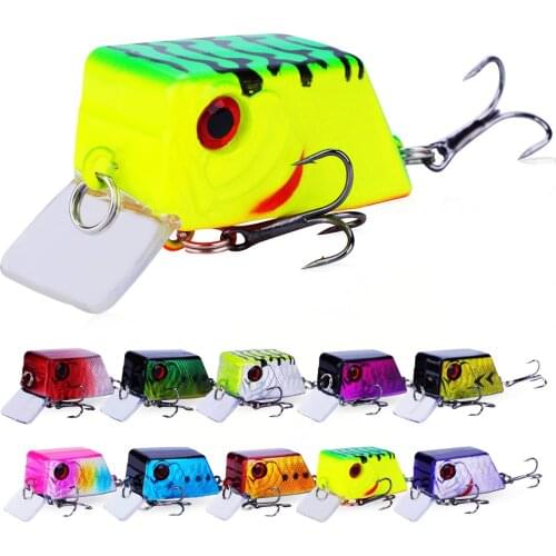 Sougayilang 10Pcs Top Quality Lifelike Fishing Lures Hard Crank Bait Treble Hook Swim Bait Artificial Bait Fishing Bait Pesca