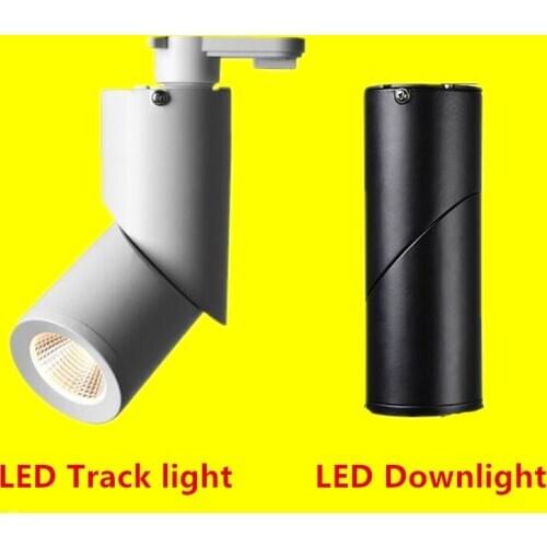 LED Track Light 10W 15W Dimmable COB Rail Lamp Spotlight Shoe Clothing Store Shop Lights Supermarket Indoor Lighting AC85-265V