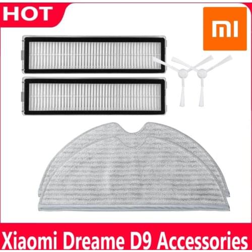 Xiaomi Dreame D9 Robot Vacuum Cleaner Replacement Accessories Main Brush Side Brush HEPA Filter Mop Cloth Rags Spare Parts
