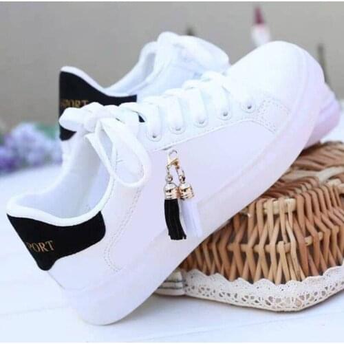2020 New Spring Autumn Tenis Feminino Fashion White Shoes Woman PU Leather Solid Color Female Shoes Casual Women Shoes Footwears