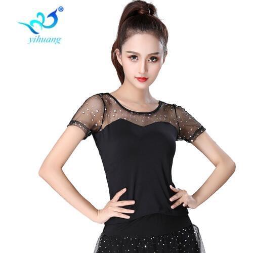 Ladies Ballroom Dance Costume Tops Flamenco Dance Blouse Modern Standard Outfits Competition Latin Salsa Rumba Performance