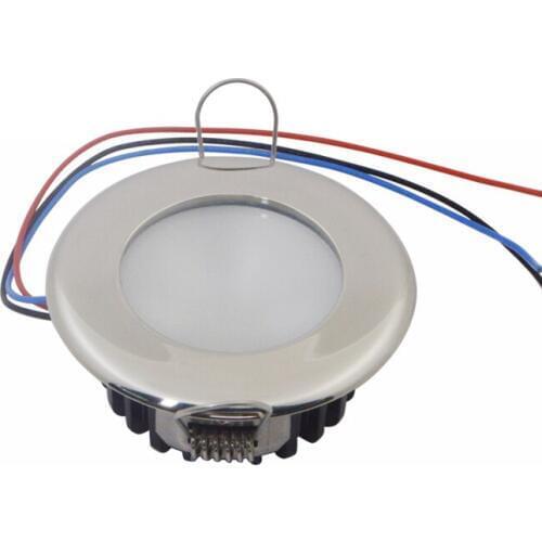 10-30V Warm White 7 LED Marine Boat Dome Light 4.8W Stainless Steel Ceiling Lamp Motorhome Accessories IP65