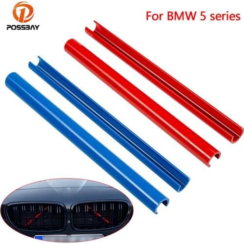 2Pcs Car Front Grilles Trim Strips Cover Sport Styling Decoration Accessories for BMW 5 Series F07 F10 F11 F18 X1 F48 X2 F39