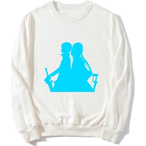 2020 Fashion Sword Art Online Winter Hoodie Loose Sweatshirt Autumn Streetwear Kirito Yuuki Asuna Printing Hoodies Pullovers