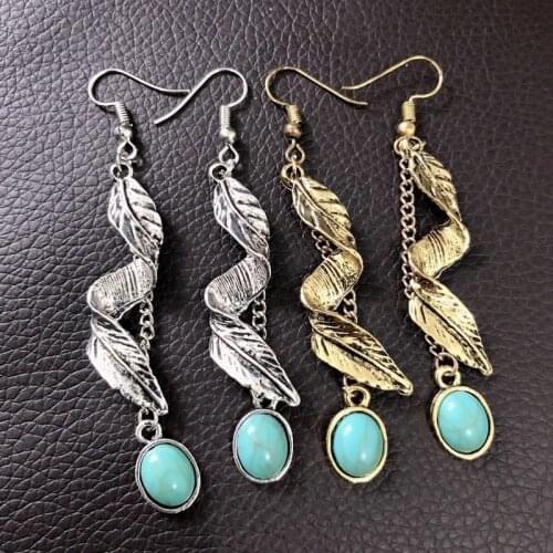 2020 Wholesale Europe and The United States Hot Sale Earrings Bohemian Retro Leaf Earrings for Women