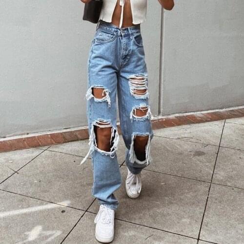 2021 Spring Summer New Womens Blue Black High Waist Ladies Skinny Wide Leg Jeans Denim Woman Streetwear Womens Clothing Casual