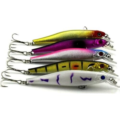 5Pcs Minnow Fish Lure Artificial japan Hard Bait Pesca Wobbler tackle 8.5cm 6.5g Crankbait Swimbait Fishing Tackle