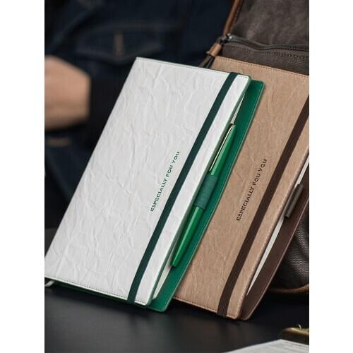 A5 Vintage Korean Pu Leather Customized Logo Personal Notebook Planner Diary Weekly Monthly Plan Note Best Birthday Gift