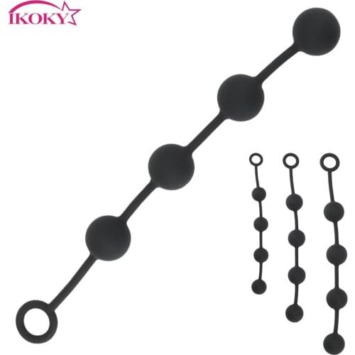 IKOKY Vestibular Anal Plug Adult Products G-spot Sex Toys For Woman Men Butt Stimulation Pull Anal Beads Extra Huge Anal Plug