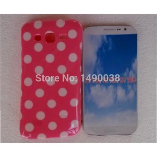 1 Piece Lovely Point Polka Colorful Dots Soft TPU Cover Mobile Phone Case For Samsung Galaxy Grand 2 G7106 Free