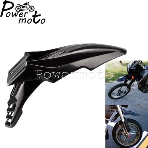 For DRZ KX YZ WR XR CRF RMZ Motorcycle ABS Plastic Black Front Fender Motocross Mudguard Cover Enduro Supermoto Universal