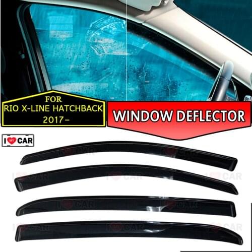 Window deflector for Kia Rio X-Line 2017 - Hatchback car window deflector wind guard vent sun rain visor cover car styling decor