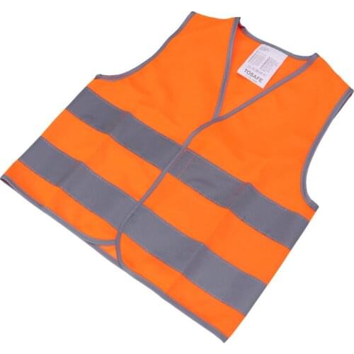 Kid Safety Vest Outdoor Night Reflective Waistcoat for Kid Child Boy Girl (Orange Size)