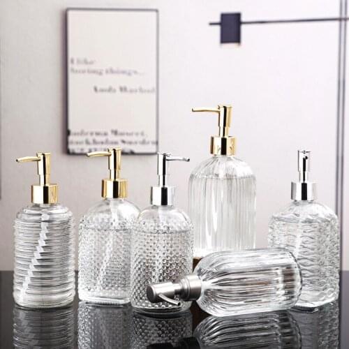 Soap Dispenser Glass Lotion Bottle Shampoo Sanitizer Bottle Shampoo Shower Gel Dispenser Bathroom Accessories 400ml