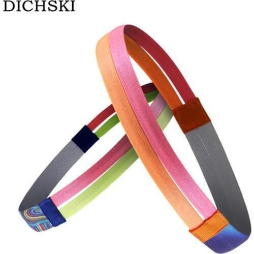 DICHSKI Colorful Print Bike Bicycle GYM Sweat Hoop Bandana Bezel Headbands Silicone Non-Slip Soft Elasticity Cycling Headwear