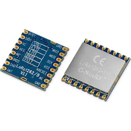 G-NiceRF 10PCS CE 868mhz LoRa1262 SX1262 LoRa RF Module 22dBm 160mW SPI 1.5ppm TCXO