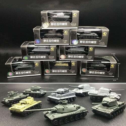 World War II Tank Static Model ABS Plastic 8 IN 1 Set Original Box Mini Toy Classic Weapon Collection Gift