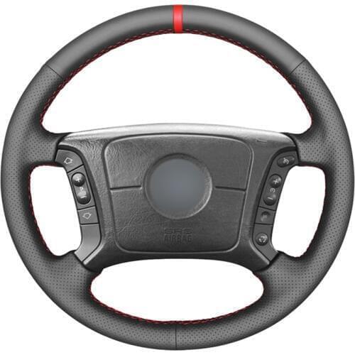 Black Artificial Leather Car Steering Wheel Cover for BMW E36 1995-1997 E46 1998-2004 E39 1995-2003 X3 E83 X5 E53